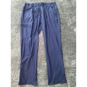 Cherokee Men Stretch Scrubs 5 Pocket Pant, W/zip Cuffs-Size: XL Navy Blue